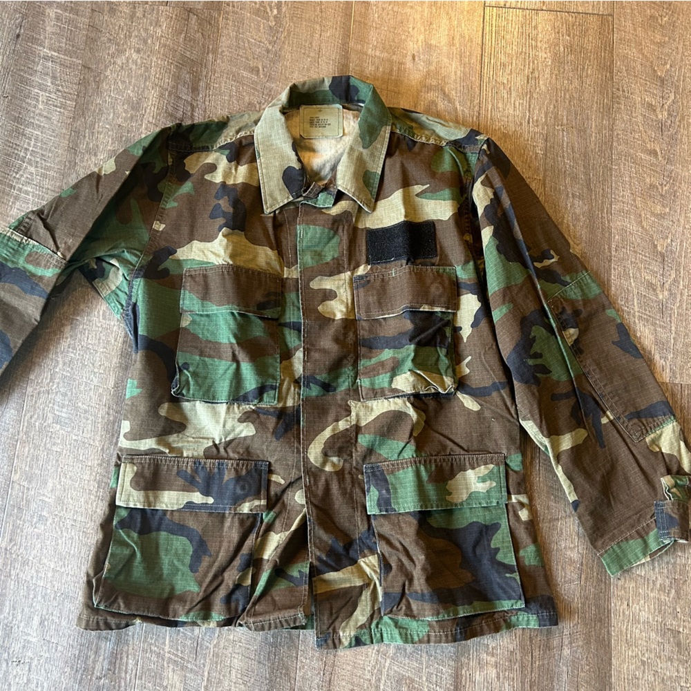 Mens camo army jacket size small